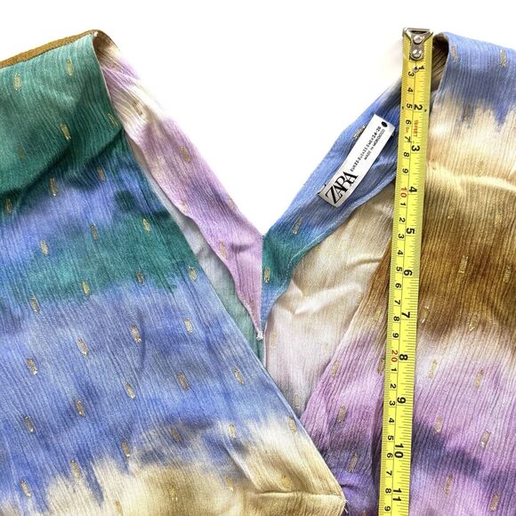 ZARA Women’s Multicolored Tie Dye Gold Dots Resort Dress FW23 7912/034 - Picture 11 of 11